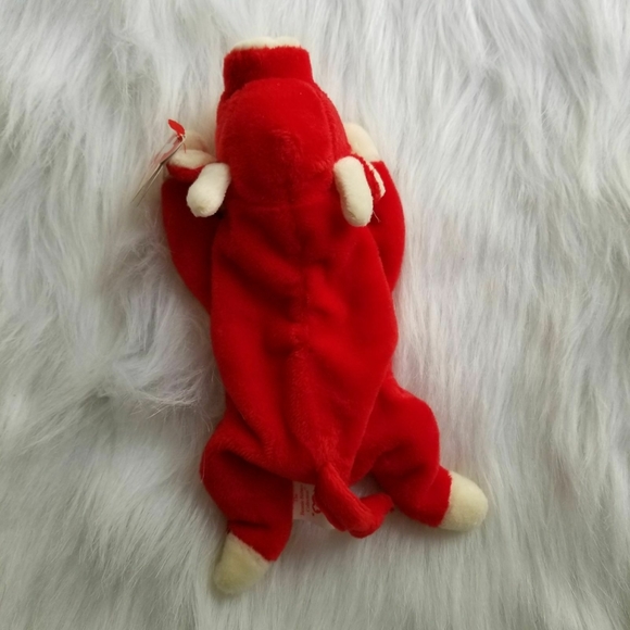 Vintage 1995 Snort the Bull Ty Beanie Baby vintage red 90s babies - Picture 4 of 8